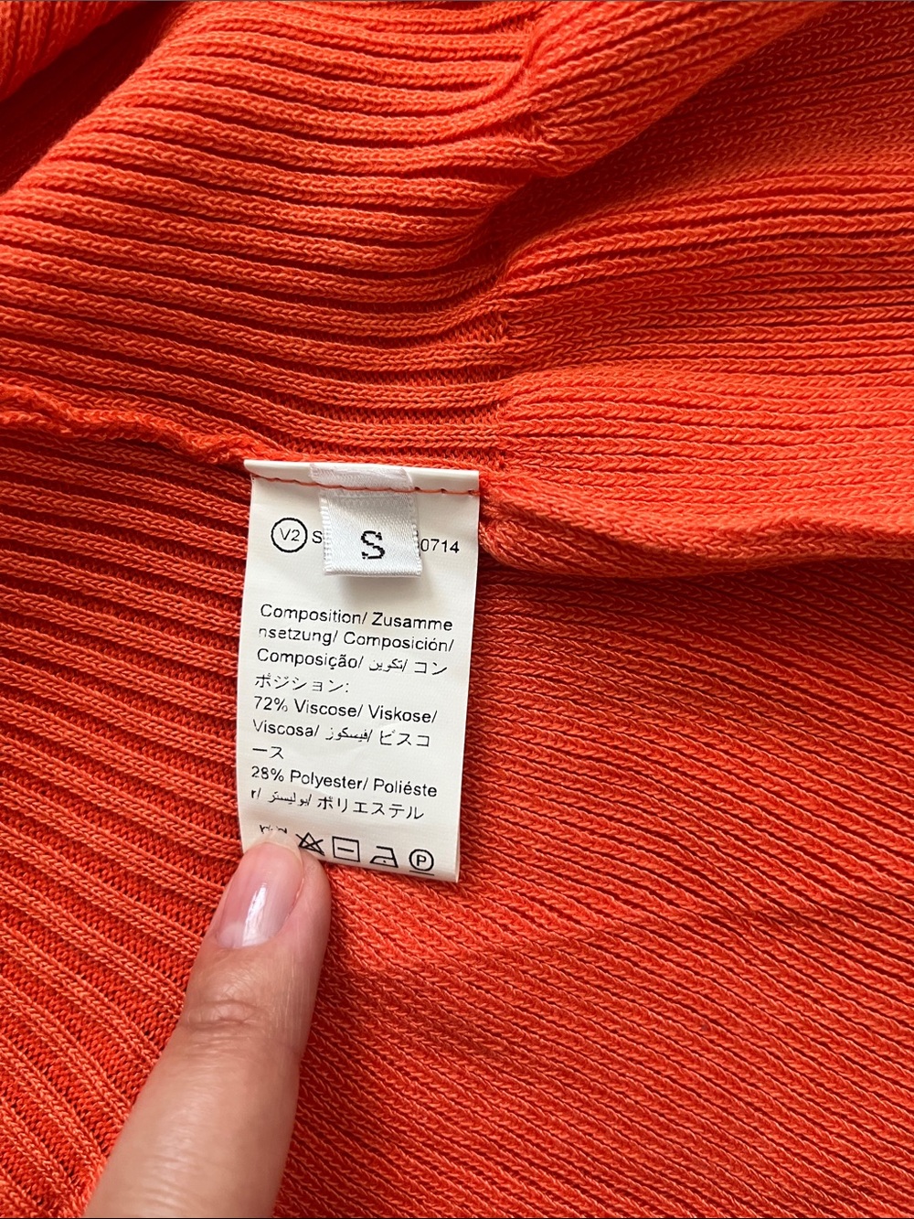 Sleeveless Ribbed Mini Dress with Ruffle Hem - Orange - Picture 4 of 5